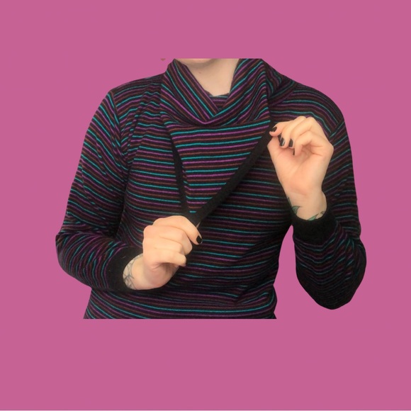 Vintage Liz Claiborne Sweater w/Bandana Collar - Picture 3 of 11